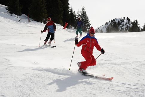 Leçon de télémark à Courchevel