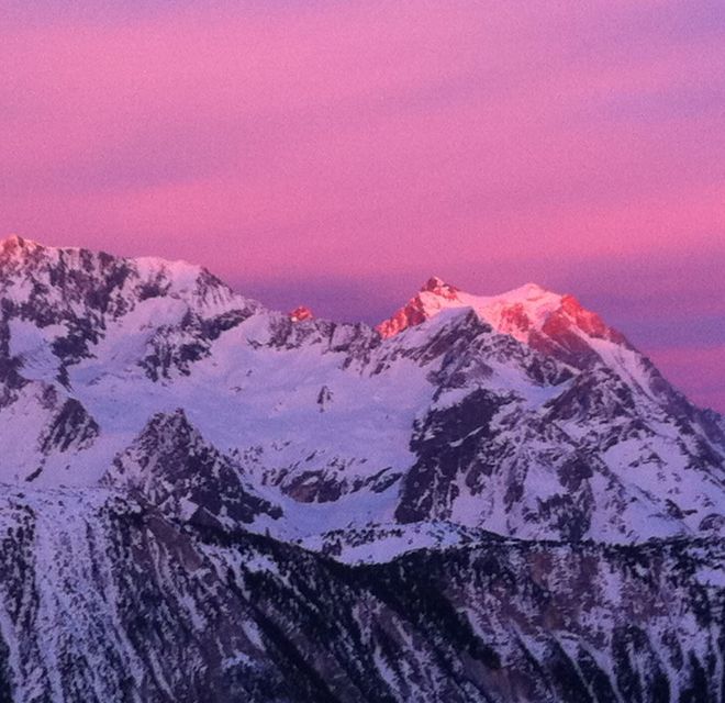 Magical moment at sunset - esf Courchevel 1850