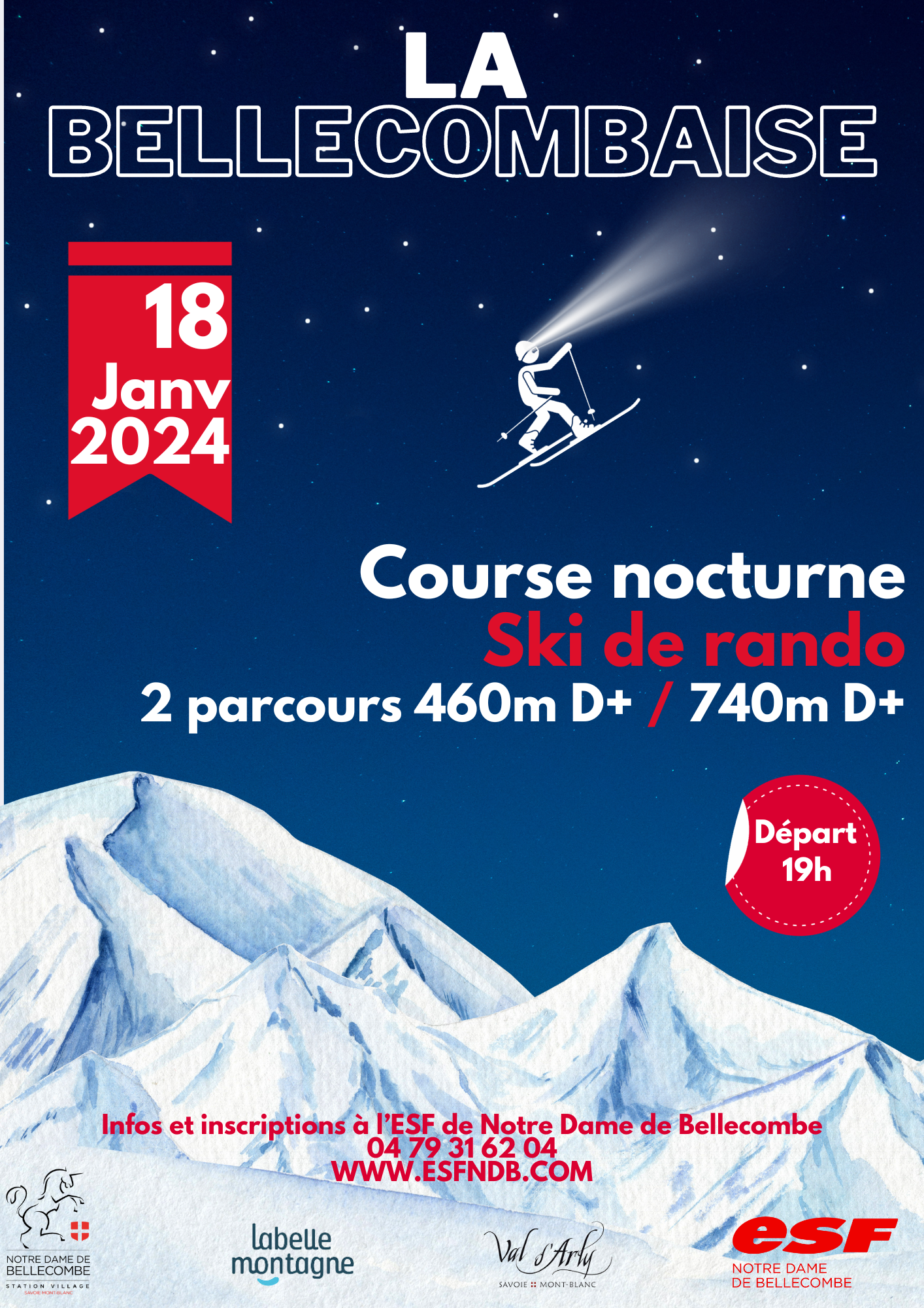 La Bellecombaise Course ski de rando - esf Notre Dame de Bellecombe